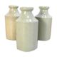 Lot de 3 bouteilles en grès