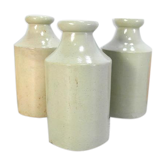 Lot de 3 bouteilles en grès