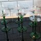 6 Alsace wine glasses art deco decor polished glass