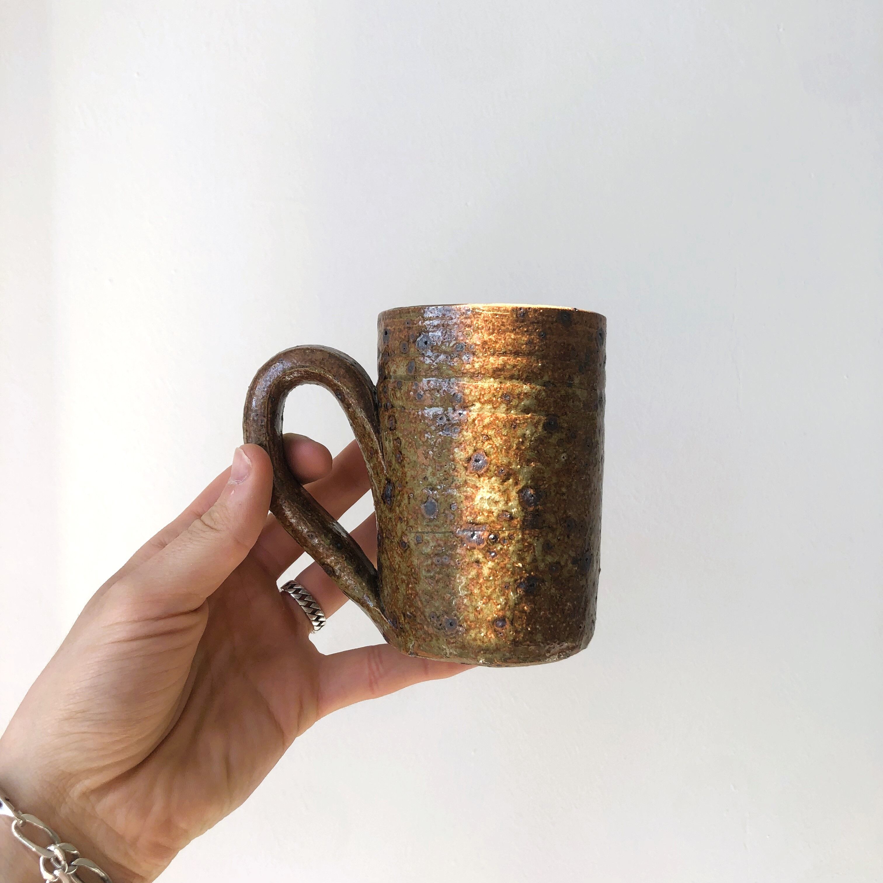 Lot de 3 mugs/tasses en grès pyrité