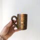 Lot de 3 mugs/tasses en grès pyrité