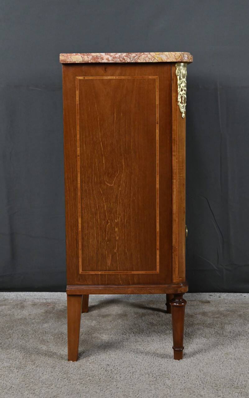 Small living room piece in marquetry, Louis XVI style – early 20th century