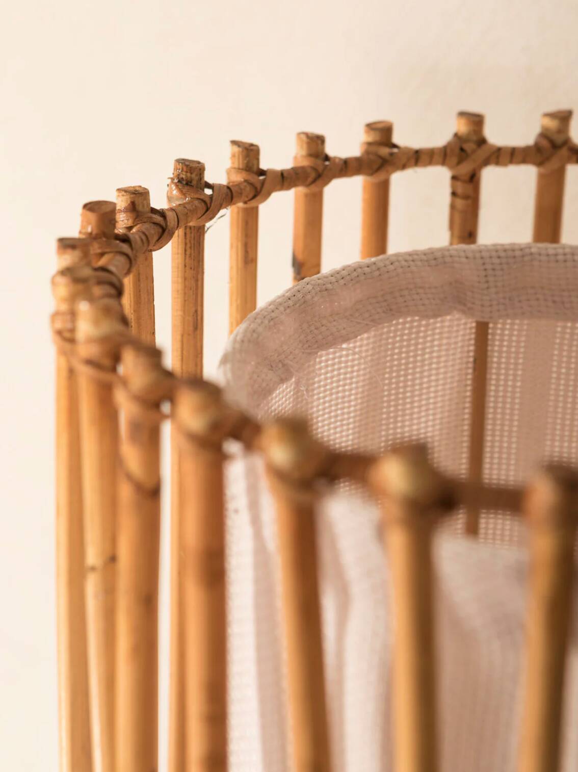 Pair of bamboo wall sconces