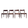 Ensemble de 4 chaises de design danois des années 1960.