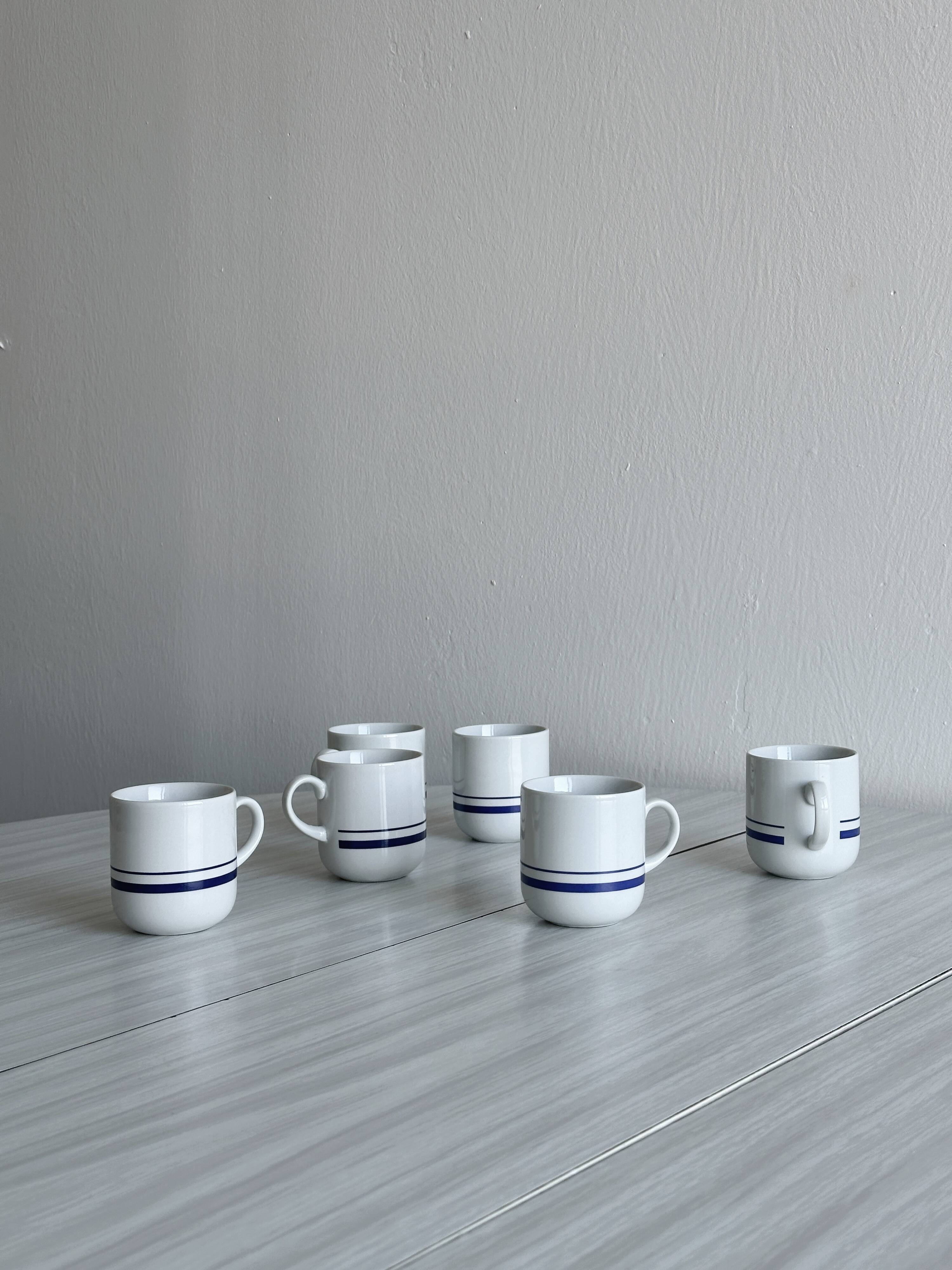 6 porcelain espresso cups