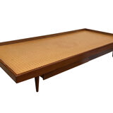 Teak daybed 1960s minimalist design with drawers