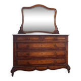 Louis XV style dressing table with psyche mirror