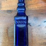Petite bouteille ancienne bleue cobalt