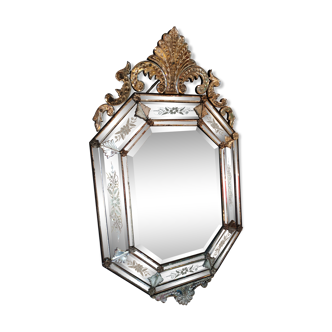 Miroir vénitien ancien 120x71cm