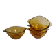 Amber glass ear bowls