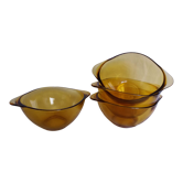 Amber glass ear bowls