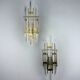 Pair of Venini wall lights, Murano cut glass, Italy, circa 1970s
