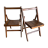 Duo de chaises pliantes bois