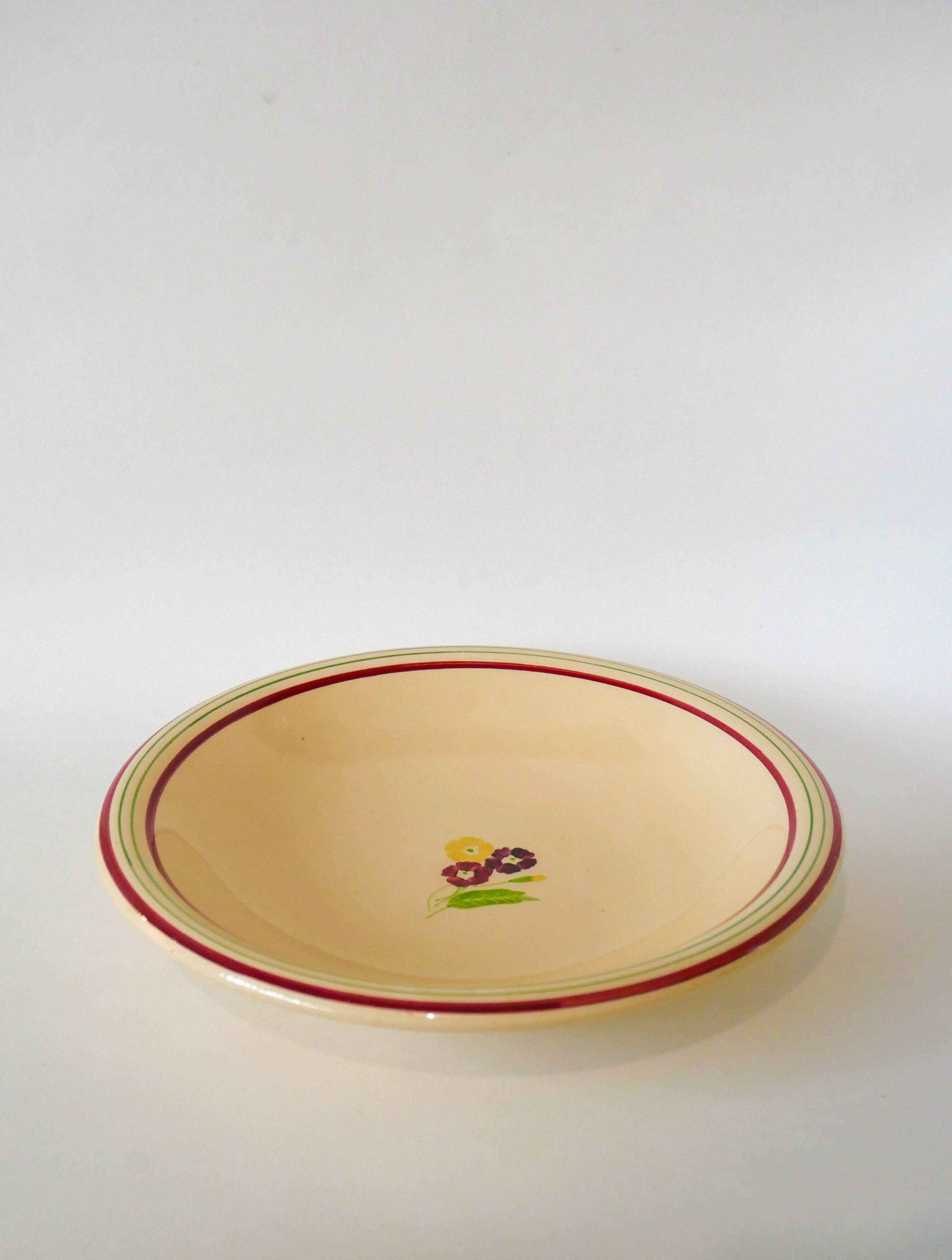 floral hollow dish Gien 1950