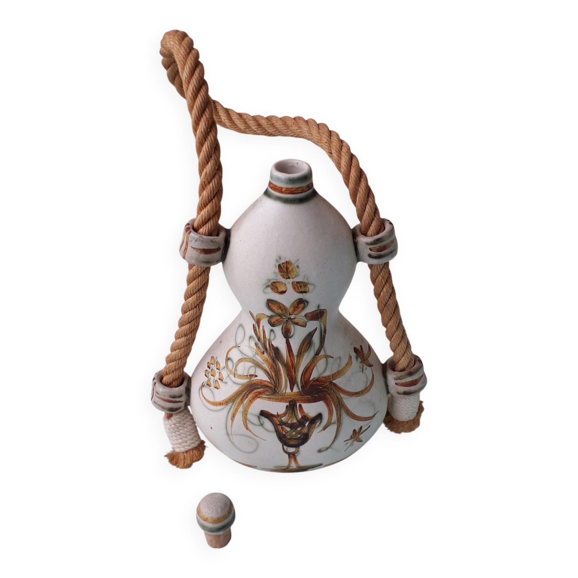 Quimper Kéraluc ceramic bottle