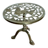 Tripod plant holder in gilded brass