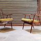 Pair of boomerang armchairs TON Bystřice (Thonet) by Antonin Suman 1960