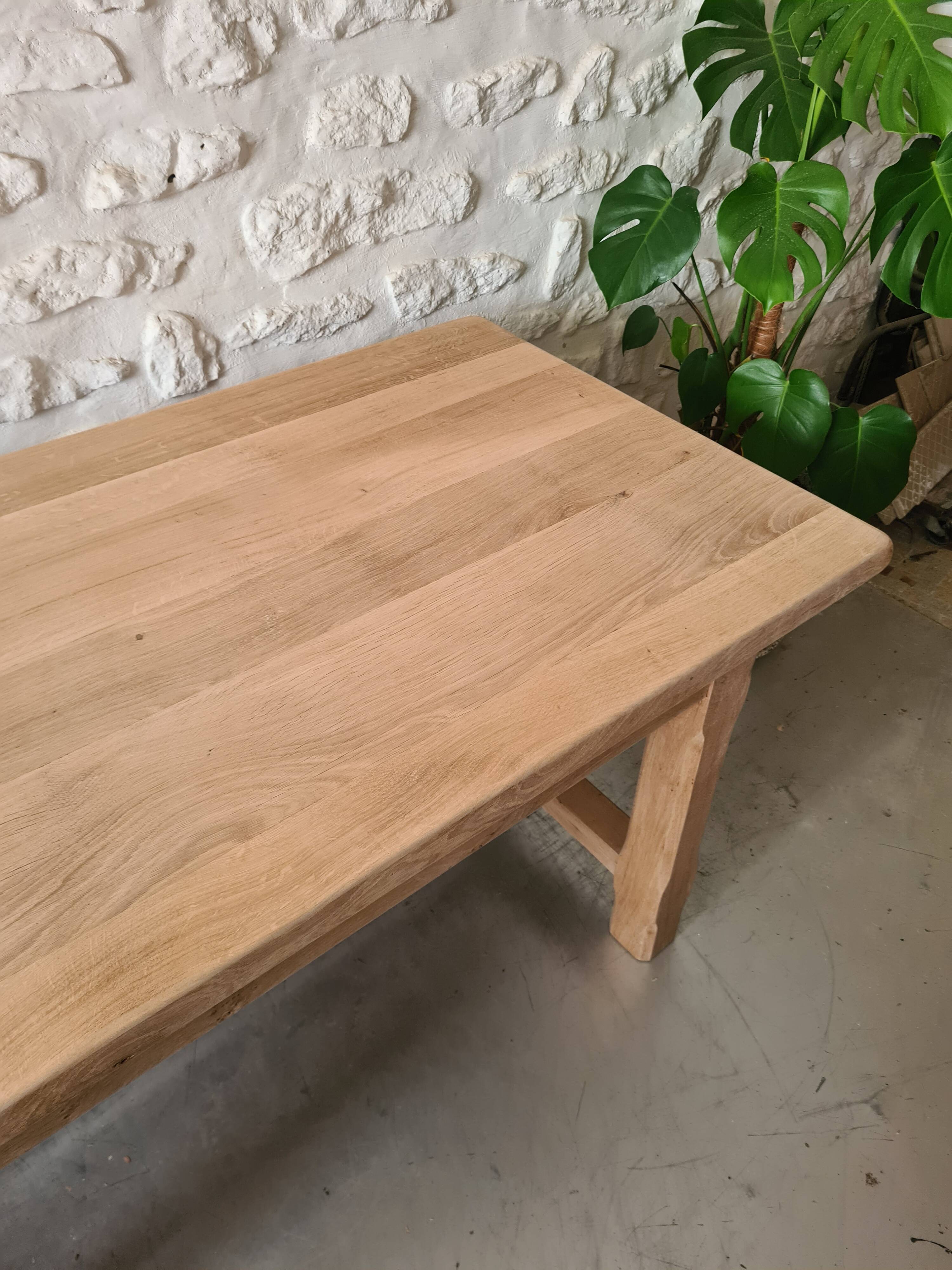 Solid oak farmhouse table