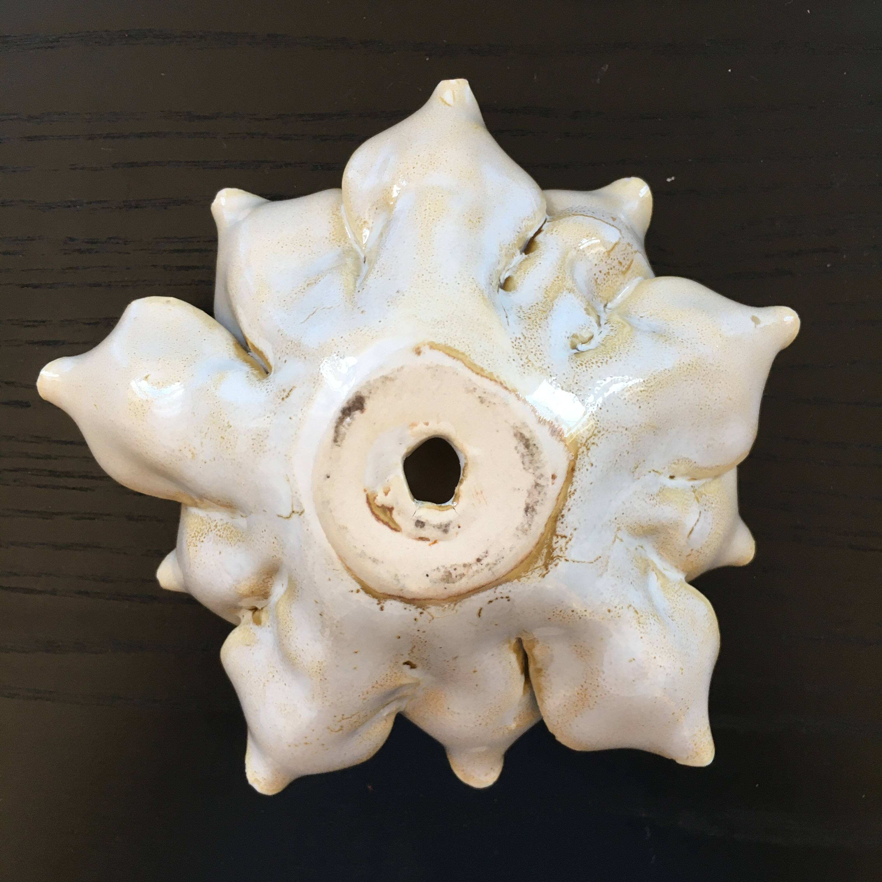 Ceramic flower candle holder