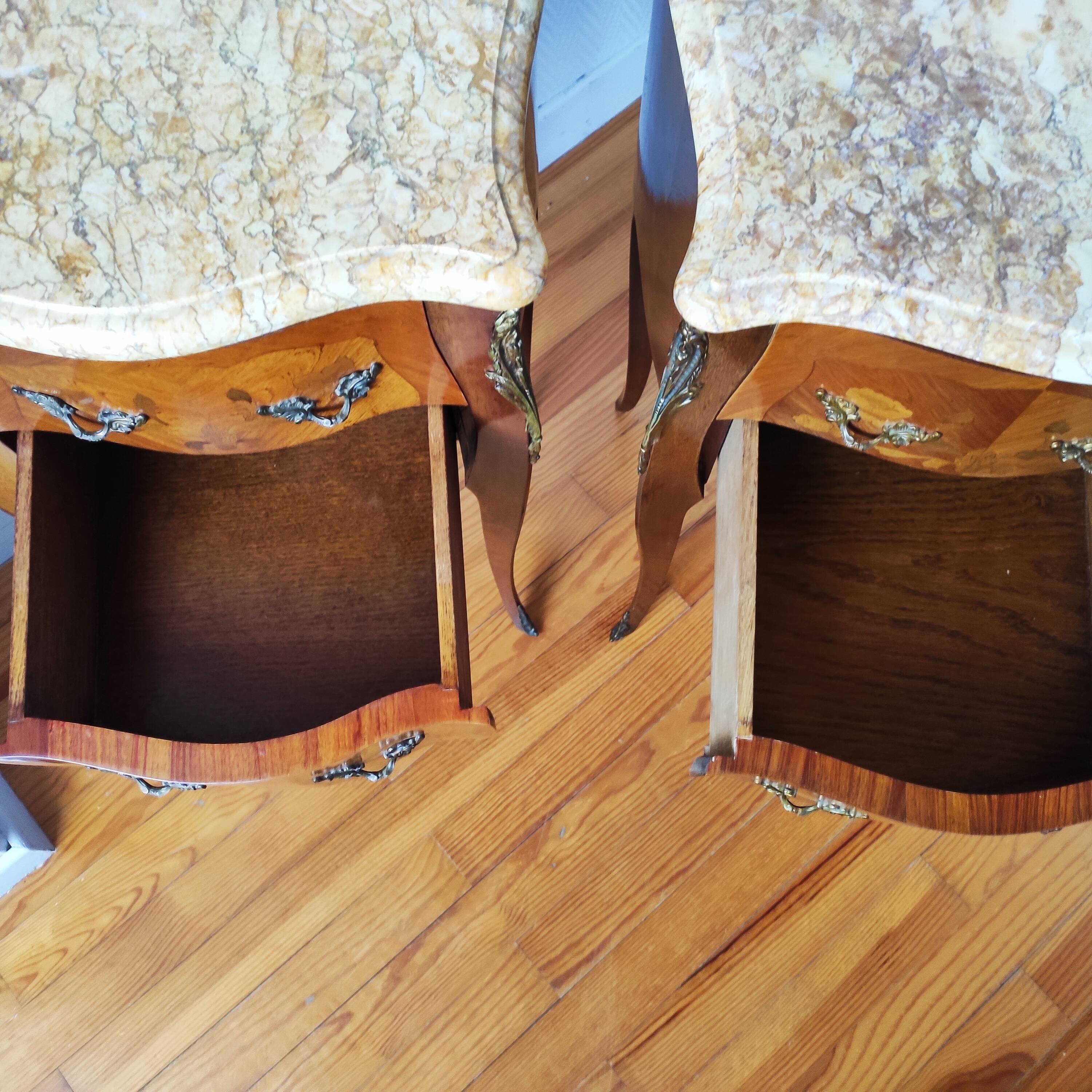 Pair of Louis XV style bedside tables