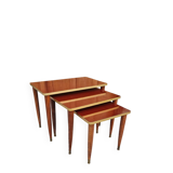 Vintage 1960s nesting coffee table.  
Large table: 54x32 H 41  
Medium