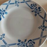 Dessert plates series of six Moulin des Loups Orchies model Bric bleu