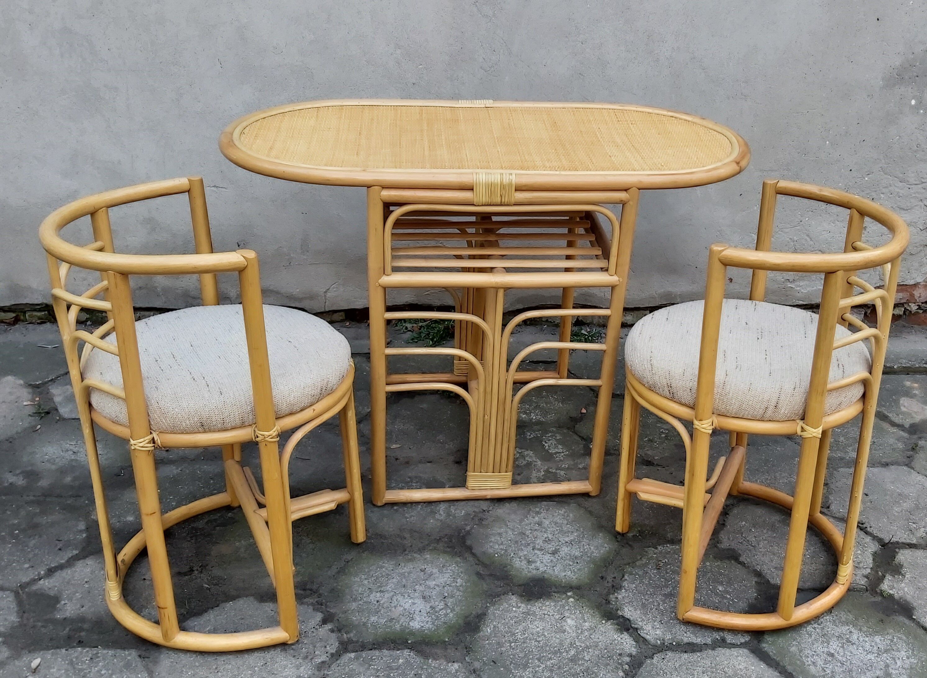 Rattan set, 1980s