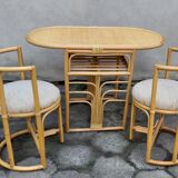 Rattan set, 1980s