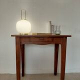 Old solid wood console - drawer - curved line - chic country style