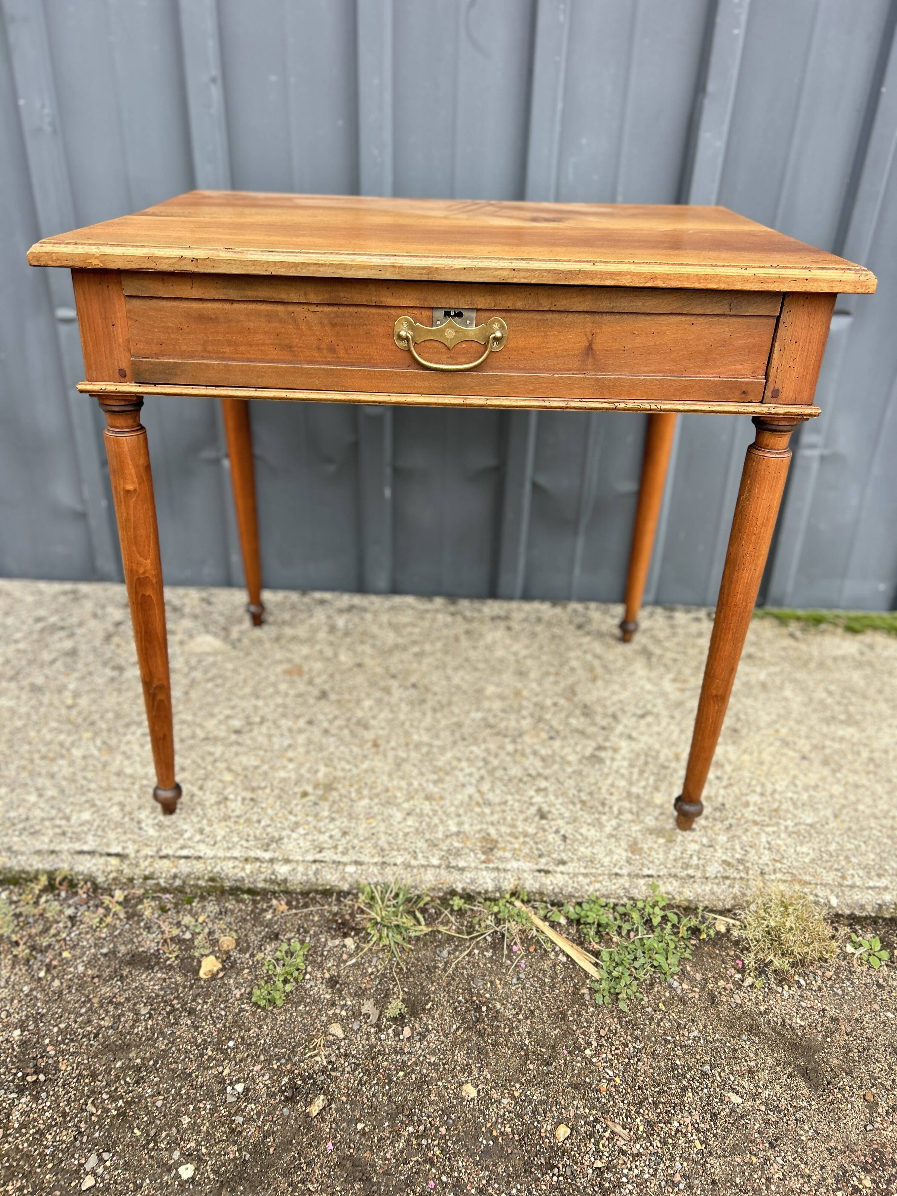 small Directoire desk in solid walnut