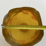 Glass footed coupe Nuagé signed by Muller Frères Lunéville.