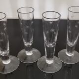 6 ancient crystal flutes blown by hand