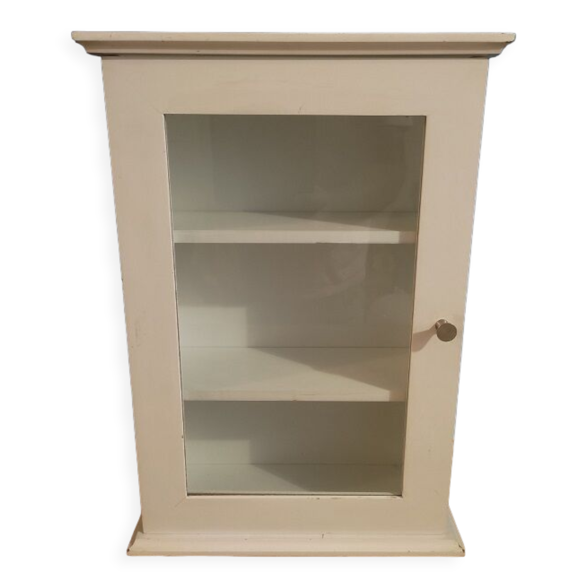 Glass cabinet showcase figurines collection