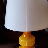 Designer orange glass lamp from the 70s