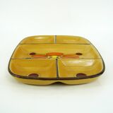 Ceramic compartmentalized dish - St-Clément France - vintage 70s