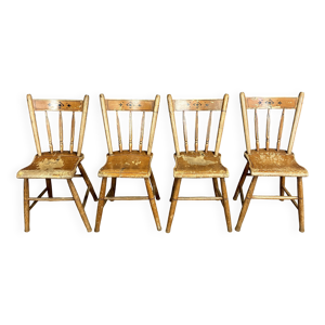 4 chaises hollandaises - peintes