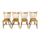 Set of four painted Dutch kitchen chairs.