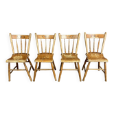 4 chaises hollandaises peintes
