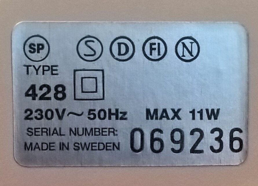 Swedish architect's lamp on vintage stand ~ sp brand ~ 1970s