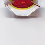 1960s Gorgeous Red and Yellow Ashtray or Catch-All By Flavio Poli for Segus