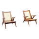 Sculptural french lounge chairs 1950's.
