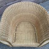 Vintage gondola chair in rattan