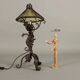 Antique table lamp in Neo-Renaissance style, iron, 20th century