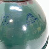 Industrial Green enamel Factory Pendant Lamp OBg-3,  1960s