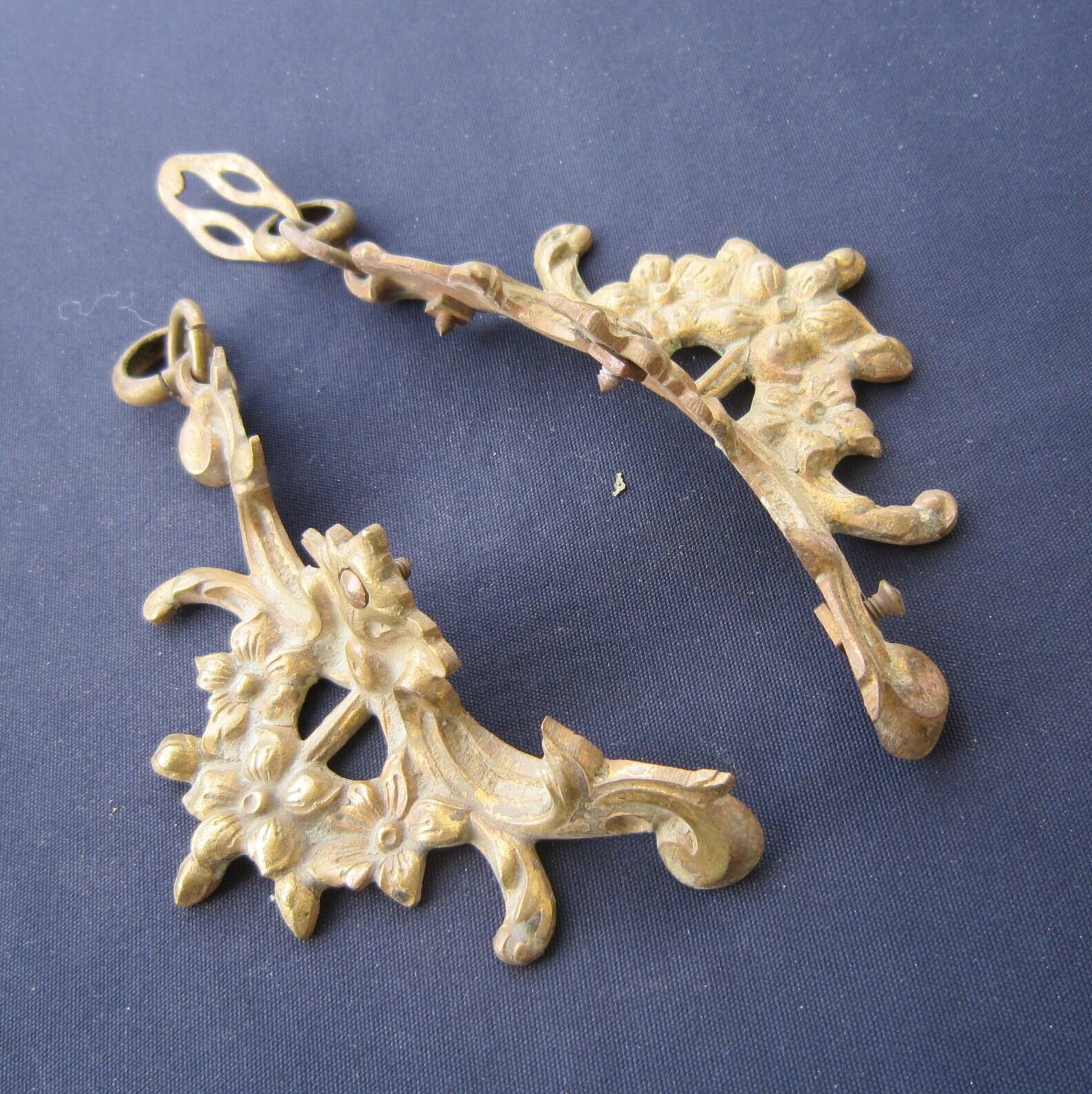 Set of 2 curved furniture bronze