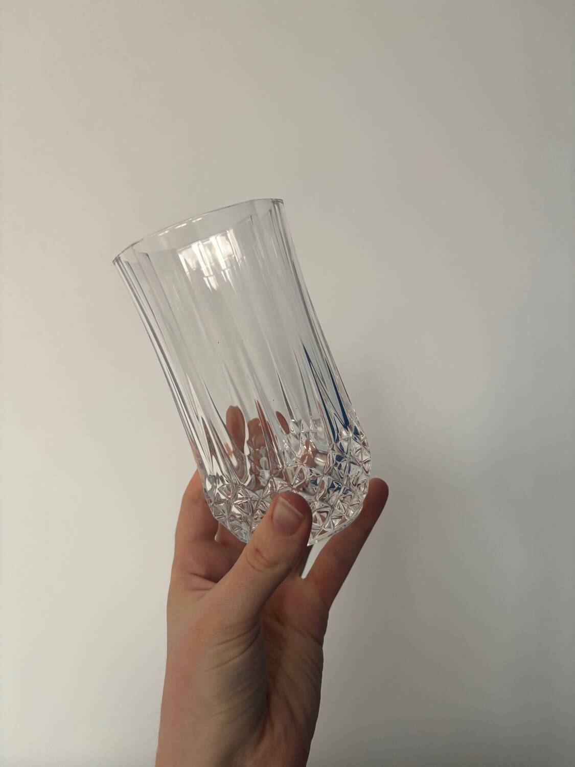 Set de 4 verres en cristal taillé | Verres à eau ou whisky vintage