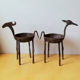 Zoomorphic wrought iron pocket emptier