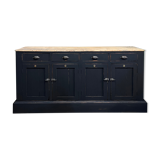 Black patinated workshop sideboard