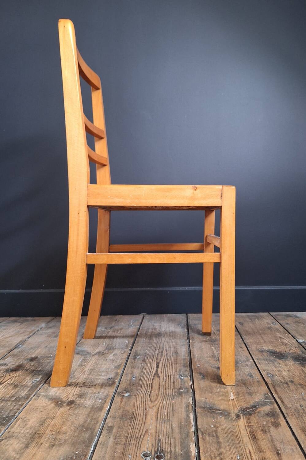 Pair of vintage straw chairs, antique seating furniture