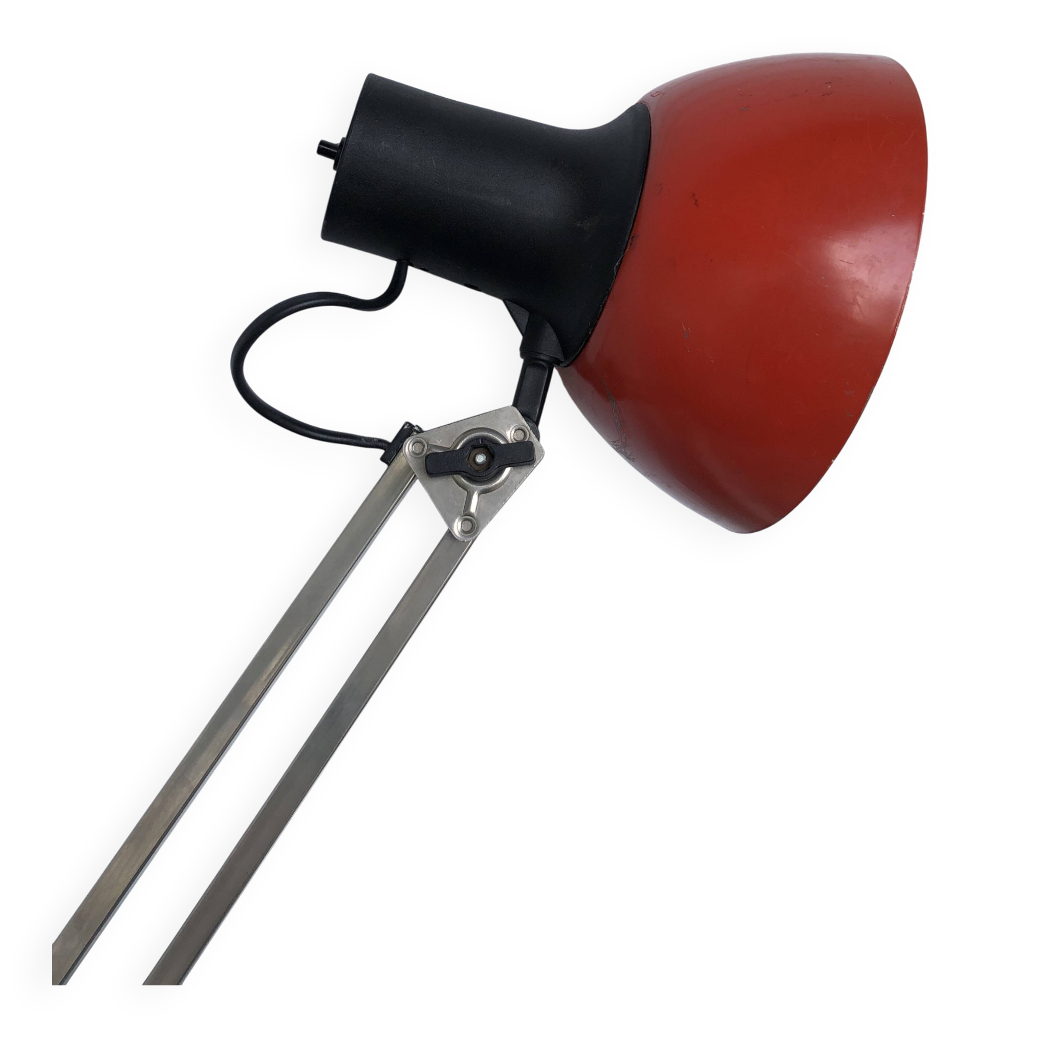 Lampe d'architecte rouge   patented  finlande